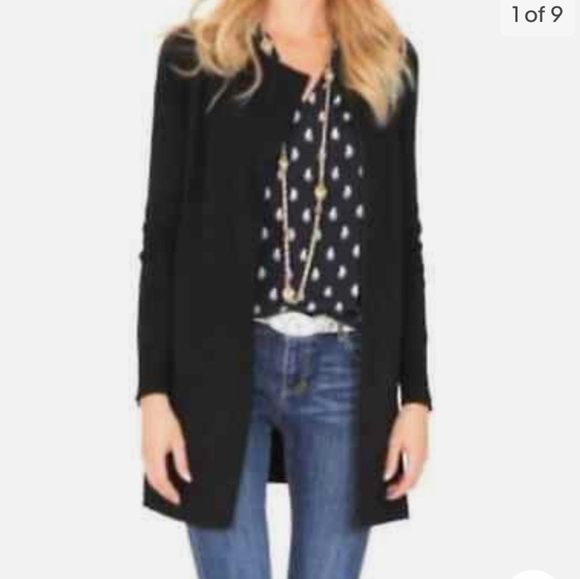 Cabi Tailor Ponte Knit Coat Jacke5 Medium Long Line Black Minimalist Staple - Picture 2 of 11